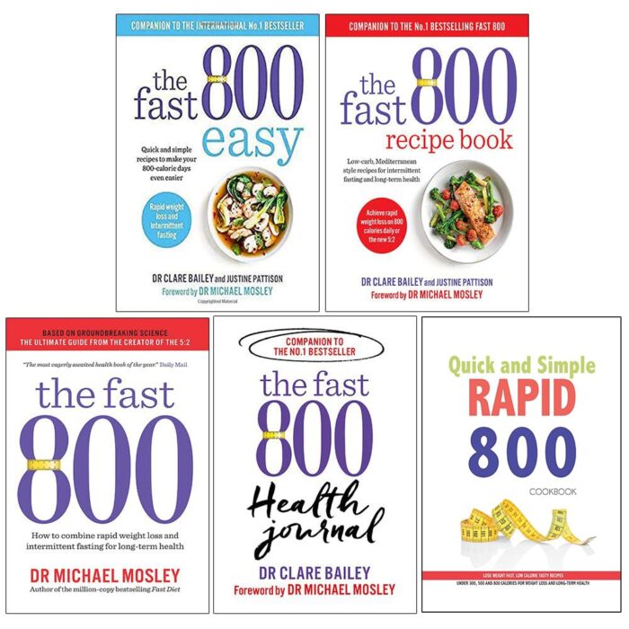 The Fast 800 Easy, The Fast 800 Recipe Book, The Fast 800, The Fast 800 Health Journal 4 Books Collection Set