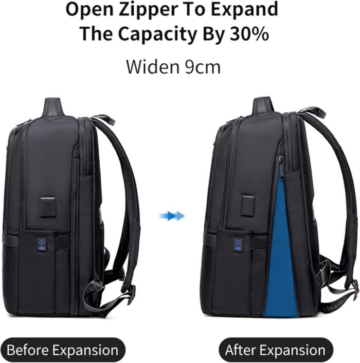 Arctic Hunter 16 Inch Expandable Laptop Backpack Water Repellent School Office Travel Day Pack with Built in USB port, B00490 - Image 6