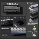 EPOMAKER X AULA F75 MAX Tri-Mode Wireless Gaming Keyboard, TFT Screen, Knob, Hot Swappable, 2.4GHz/Type-C/BT5.0, Gasket Creamy, for PC/Mac/Office/Gaming (Black Gradient) - Image 2