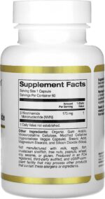 California Gold Nutrition, NMN, 175 mg, 60 Veggie Capsules - Image 2