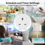 WiFi Smart Plug,Eli-time 16A WLAN Smart Socket with Energy Monitoring, 2.4GHz WiFi Outlet with Smart Life APP Wireless Remote Control,Works with Alexa and GL Home (No Hub Required) (4) - Image 5