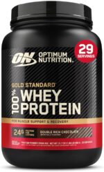 Optimum Nutrition (ON) Gold Standard 100% Whey Protein Powder Primary Source Isolate, 24 Grams of Protein for Muscle Support and Recovery - Double Rich Chocolate, 2 Lbs, 29 Servings (907 Grams)