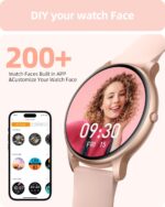 Parsonver Smart Watch for Women(Answer/Make Calls), HD Screen Fitness Tracker IP68 Waterproof, 100+ Sport Modes, Heart Rate/Sleep/SpO2/Steps Monitor, Round Smartwatch for Android & iPhone, Rose Gold - Image 6