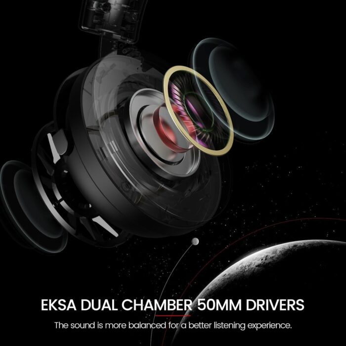 EKSA StarEngine S Gaming Headset, Gaming Headphones for PC, PS4/PS5, Switch, Xbox One/Series X/S & Mobile with Detachable Microphone, 3.5mm Wired Headphone - Image 3