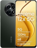 realme 12x 5G | Dual SIM | 8GB RAM | 256GB ROM | 6.67" 120Hz Display | 50MP AI Camera | Dimensity 6100+ | 5000mAh Battery | 15W Fast Charging | Android 14 | 12 Months Warranty (Glowing Black)