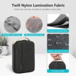 Electronic Organizer, Travel Organizer Case for Electronics Accessories Waterproof Shockproof External Hard Drive Case Small Travel Case for Cables, Chargers, SD Cards, Hard Disk, Flash Drive (Black) - Image 4