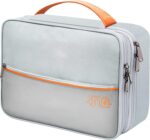 Travel Electronics Organizer, Double Layer Waterproof Cable Organiser Bag for Electronic Accessories, Universal Carry Bag for Charger, Phone, Hard Drive, Cord, Tablet (Grey)