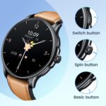 Smartwatch for Men Fitness Tracker: Brown Smart Watches (Answer/Make Calls) 1.43’’ AMOLED Touchscreen with Waterproof Heart Rate Blood Pressure Health Monitor Sport Pedometer Compatible Android iOS - Image 7