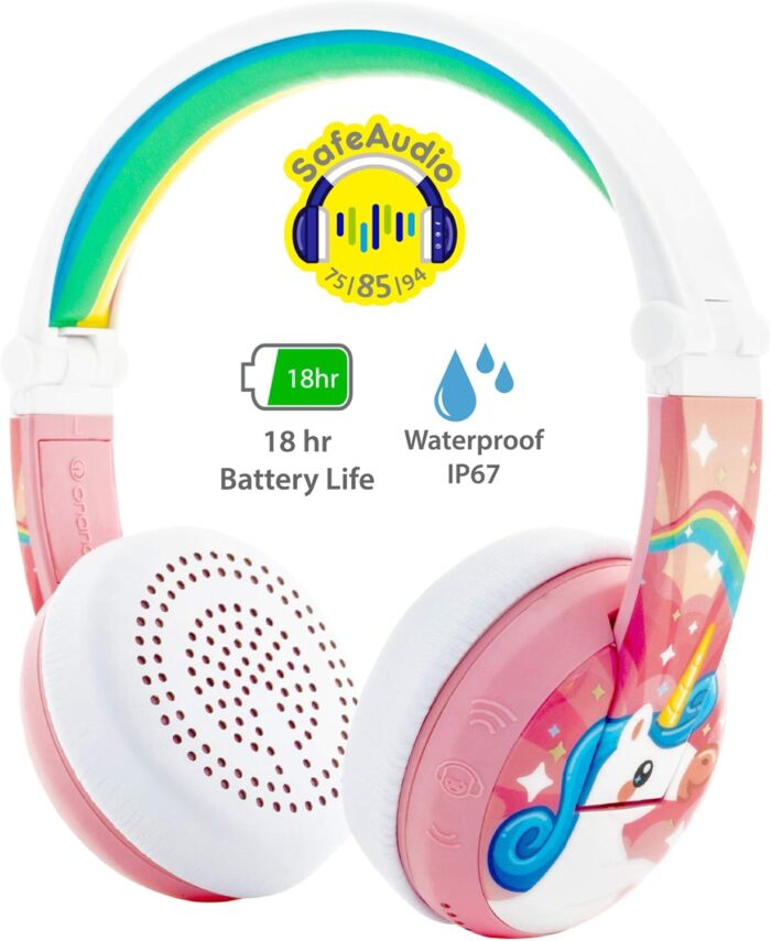 ONANOFF BuddyPhones Wave Waterproof Wireless Bluetooth headphones for Kids, Pink - Image 2