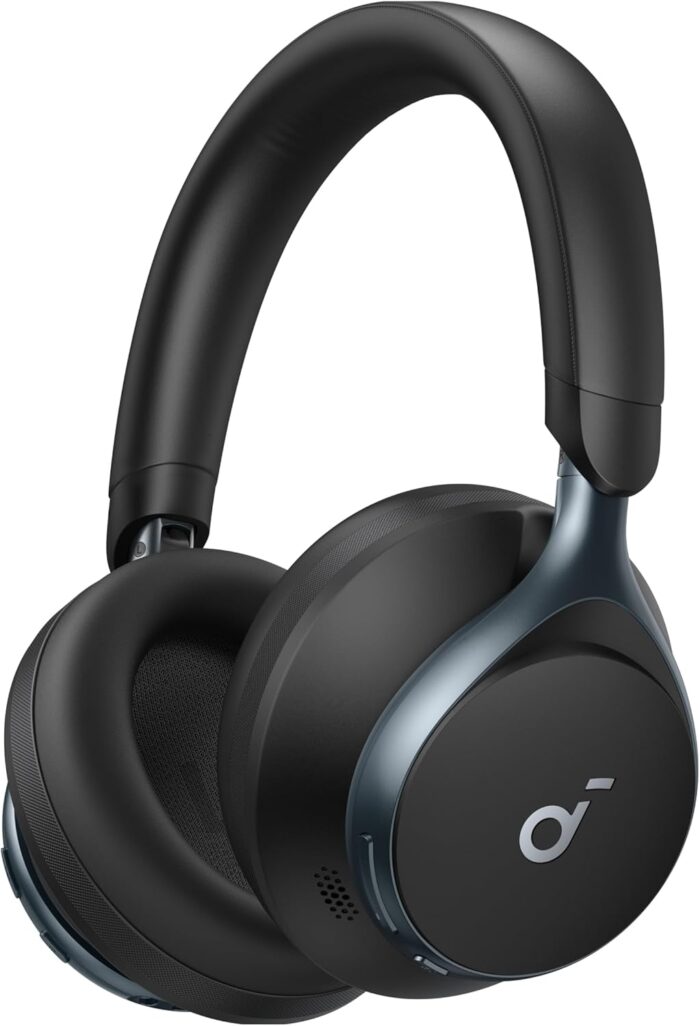 soundcore by Anker, Space One – Adaptive Active Noise Cancelling Headphones, Enhanced Human Voice Reduction, 40H ANC Playtime, LDAC Hi-Res Wireless Audio, Comfortable Fit, Bluetooth 5.3, App Control