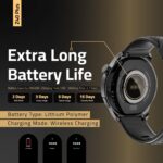 TCH Smart Watch Z40+ Tech Sense for Men Women Bluetooth Calls/SMS, Fitness watches Activity Tracker with Heart Rate, Blood Oxygen, KCAL, IP68 Waterproof, smartwatches For Android+iOS - Image 6