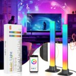 CANMEIJIA RGB Light Bars, Smart Light Bar 2PCS 30CM 16 Million Colors, APP Control and Voice Control, Timer, Scene and Music Modes, for Gaming PC Bedroom Accessories Computer Case,Party