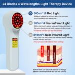 Yoveck Red Light Therapy Device, 4x980nm, 4x810nm, 16x660nm, Handheld Red Light Therapy for Body or Dogs Pain Relief, Joint Muscle, Ankle and More, for Pets, Near Infrared Light Therapy at Home - Image 2
