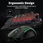 AULA Gaming Keyboard Mouse Headset and Mousepad Combo, RGB LED Backlit Gaming Keyboard Bundle, USB Wired Keyboards Combo for PC Gamer, Xbox, PS4 Users - Image 7