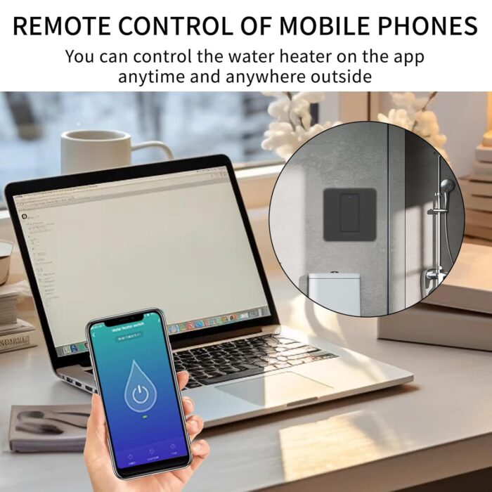 Yuhestdy WiFi Smart Water Heater Switch (Black, 40Amps) - Image 6