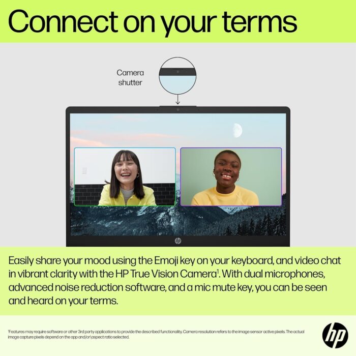 HP Laptop 15-fd0111ne, 15.6" Full HD Display, Intel® Core™ i7-1255U, 16GB RAM, 512GB SSD, Intel® Iris® Xe Graphics, Windows 11 Home, Keyboard English/Arabic, Natural silver [B21RHEA] - Image 5