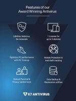 K7 Ultimate Security Infiniti Lifetime Validity Antivirus 2024 | 5 Devices | Threat Protection, Internet Security, Data Backup,Mobile Protection| Windows PC, Mac®,Android,iOS - Image 4
