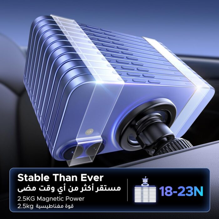 UGREEN Car Phone Holder MagSafe Car Mount, [360° Rotation Super Stable], One-hand Auto Lock, No Blocking Air Vent Magnetic Mobile Holder Accessories, Fit for iPhone 16/15/14, Samsung S25/24/23/Z Flip - Image 4