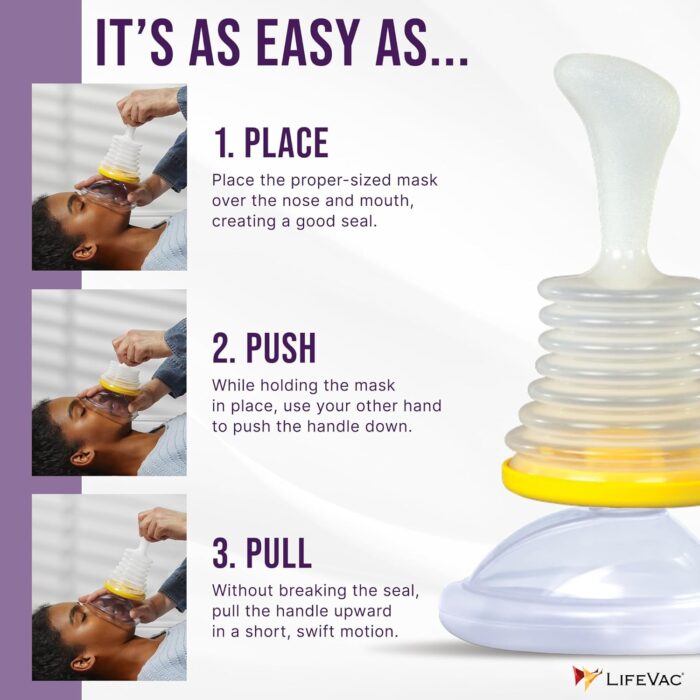 LifeVac Home Kit 2 Pack - Portable Suction Rescue Device, First Aid Kit for Kids and Adults, Portable Airway Suction Device for Children and Adults - Image 5