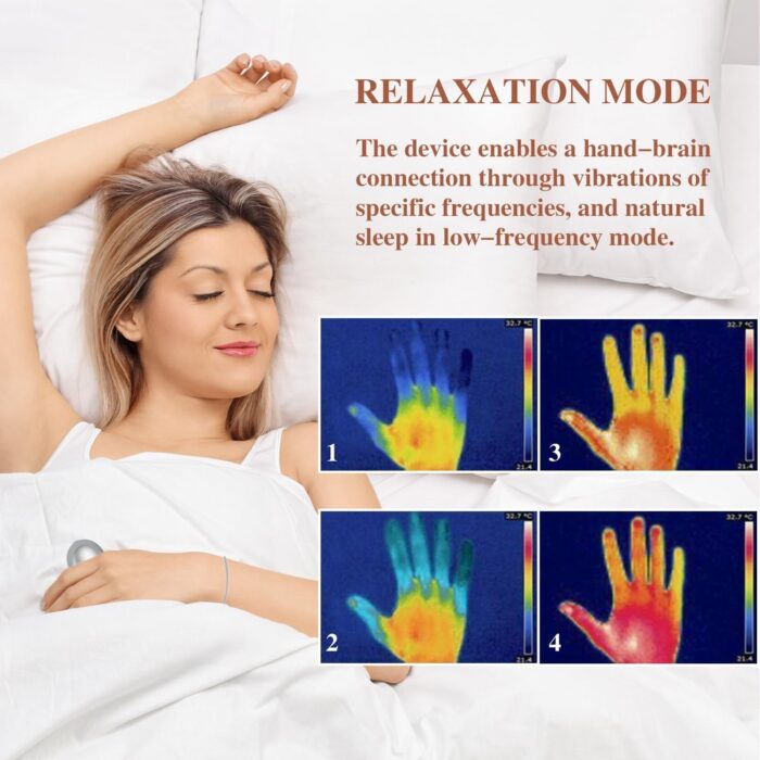 KOWVOWZ Sleep Aid Device, Calmcarry Anxiety Device, Microcurrent Holding Sleep Instrument USB Charging for Adults Stress and Anxiety Relief Sleep Help - Image 6