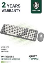 Green Lion GKM-300 Wireless Keyboard+Mouse, Multiple DPI Mouse, USB connectivity, 5M Keystrokes, 2.4G Mini USB, 10 M Range, Quiet Typing, Build in Plate - Gray - Image 6