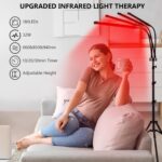 Hottoerak Red Light Therapy, 180LEDs Red Light Lamp, Upgraded Infrared Lamp 660nm & 850nm & 940nm with Stand with 5 Brightness and Timer for Home Use - Image 3
