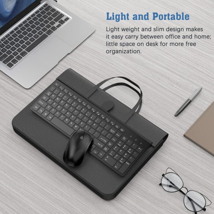 J JOYACCESS Wireless Keyboard and Mouse Combo, Rechargeable J JOYACCESS 2.4G Ergonomic and Slim Quiet Click Compact Keyboard and Mouse Designed for Windows, PC, Laptop,Tablet Black - Image 6