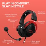 HyperX Cloud II Gaming Headset for PC & PS4 & Xbox One, Nintendo Switch, Red, Wired - Image 7