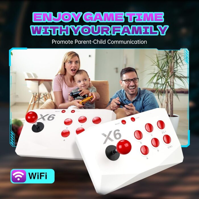 NALACAL Classic Retro Gaming Console, Plug and Play Video Game, Wireless ArcadeStick Controllers Built in 20000+ Games, 4K HD HDMI Output, 15 Classic Emulators, with Dual 2.4G Wireless Controlle - Image 6