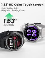 Haylou Solar Neo HF008 Smart Watch, 1.53" HD Display, Smart Message Notifications, Health Monitoring, Bluetooth 5.3 Connection, 150+ Watch Faces, 127 Workout Modes and 7 Days Long Battery Life - Black - Image 3