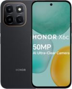 HONOR X6c Smartphone 6GB RAM 256GB ROM, 6.61" 120Hz Display, 50MP Camera, 35W Fast Charging, Dual SIM, Midnight Black – Middle East Version