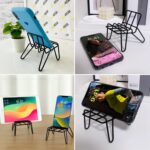 ROSHEENA Mobile Phone Stand- Multi-Angle Non-Slip Metal Base Portable Cell Phone Holder Stand for Desk Pocket Size Travel Essential Accessory Compatible with Android, Smartphone, iPad & Tablet - Image 2