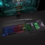 Keyboard and Mouse Gaming LED Wired Combo with 3600DPI 2 Side Button USB Mouse Rainbow Backlit Mechanical Feeling Button Compatible with PC Raspberry Pi Mac Xbox one ps4 (Black,local) - Image 6