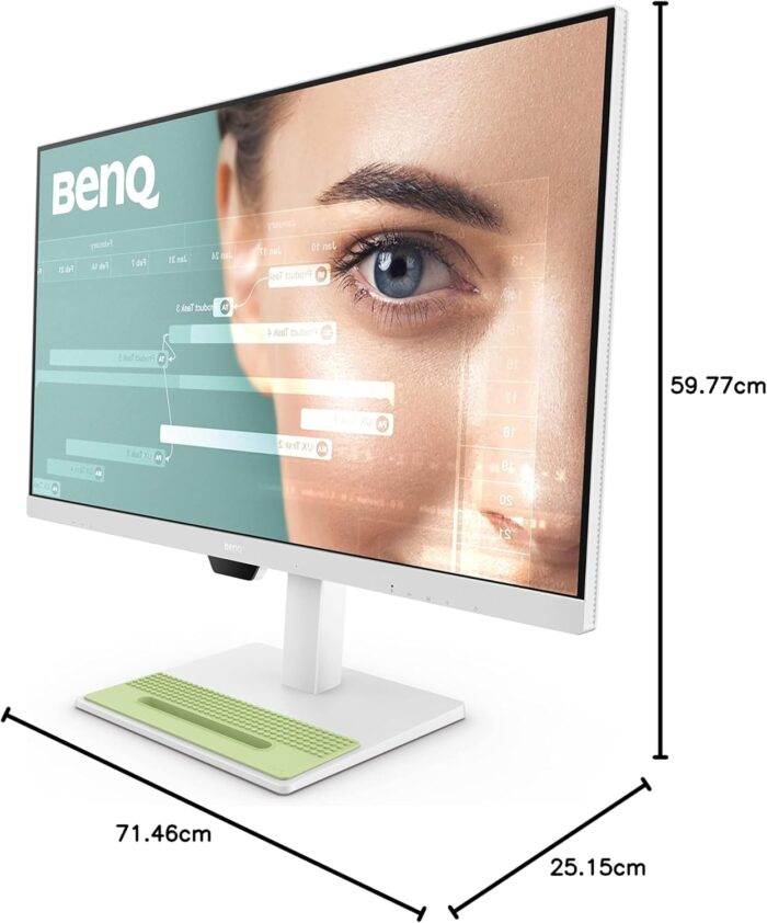 BenQ GW3290QT 31.5” 2560x1440 QHD IPS USB-C Ergo Eye-Care Monitor, Noise Filter Speakers, Noise Cancellation Mic, Optional Base Cover GC01 with Functions, Daisy Chain, Height Adjustment - Image 10