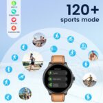 Smartwatch for Men Fitness Tracker: Brown Smart Watches (Answer/Make Calls) 1.43’’ AMOLED Touchscreen with Waterproof Heart Rate Blood Pressure Health Monitor Sport Pedometer Compatible Android iOS - Image 5