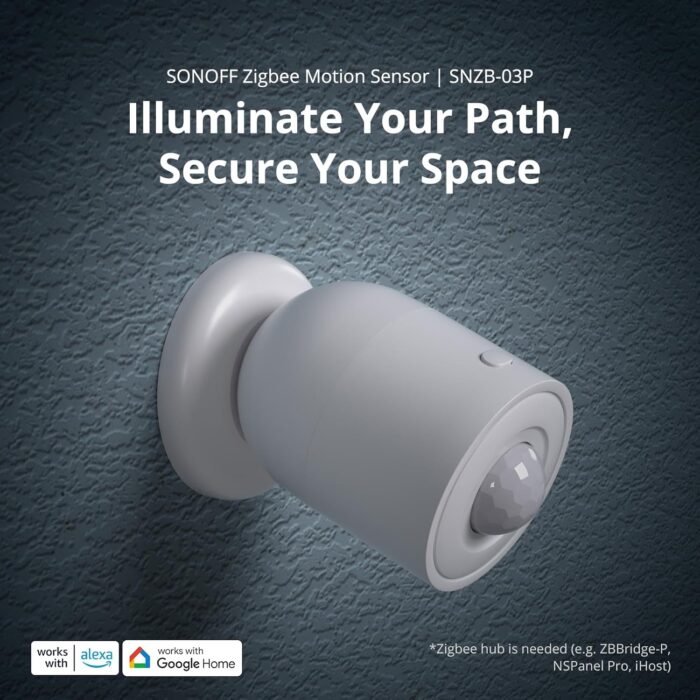 SONOFF SNZB-03P ZigBee Motion Sensor (Updated Version), Wireless Motion Detector Get Alerts or Trigger Lights, SONOFF Zigbee Bridge Required, Batteries Included, Works with Alexa & Google Home - Image 2