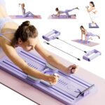 Ab Roller Abs Workout Equipment: Multifunction Automatic Rebound Abdominal Wheel - Foldable Home Gym Exercise Fitness Equipment Push Up Board for Strength Training Core Workout with Knee Pad Timer