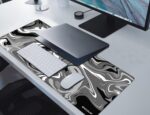 EXCOVIP Large Gaming Mouse Pad,Anti-Skid Mousepad Large Keyboard Mouse Pad Desk Mat with Stitched Edges (700x300mm, Grey&Black) 0072 - Image 7