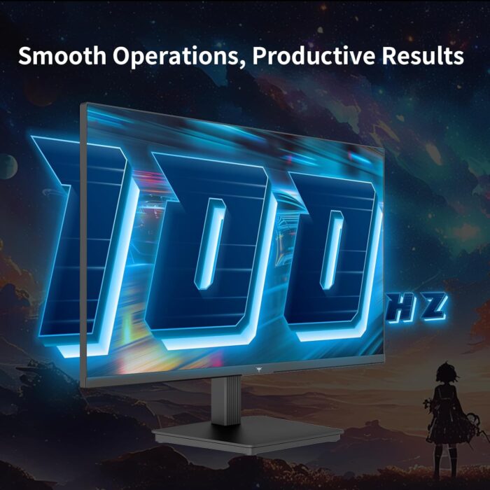KTC 24 Inch QHD 100Hz Computer Monitor IPS 2K, 1300:1 Contrast, Anti-Blue Light Screen, 122% sRGB, Support FreeSync and GSync, HDMI2.0/DP/Earphone for Gaming and Office Working H24T27 - Image 4