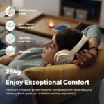 SoundPEATS Space Hybrid Active Noise Cancellation Headphones, Over Ear Headphones with 123H Playtime, Wireless Bluetooth Headset with Deep Bass, Hi-Res Audio, Multipoint Connection&App Customize EQ - Image 4