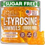 JOYLI Nutrition L Tyrosine Gummies - Organic L-Tyrosine 1000mg Focus Supplement for Mood Boost, Memory & Energy Levels - All-Natural & GelatinFree L- Tyrosine Calm Gummies - Vegan, Gluten-Free