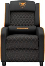 Cougar Ranger One Gaming Sofa, Breathable Woven Fabric, Side Storage Pocket, Headrest & Lumbar Pillow, Adjustable Design, Up To 150 Kg Capacity - Black & Orange - Image 5