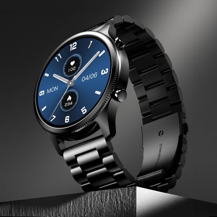 Noise Halo Plus Elite Edition Smartwatch with 1.46" Super AMOLED Display, Stainless Steel Finish Metallic Straps, 4-Stage Sleep Tracker, Smart Watch for Men and Women (Elite Silver) - Image 4