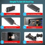 SHEPUDRUC Wireless Retro Handheld Game Console, Game Console Stick Built-in 20000+ Plug-and-Play Video Games, Equipped with 18 Simulators, 4K HDMI Output and Dual 2.4G Controller（50GB Memory Card） - Image 9