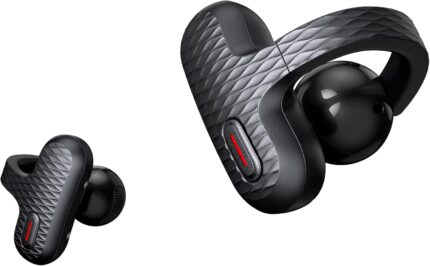Amazfit Up Bluetooth Headphones, Open Ear Wireless Earbuds with Easy Touch, IPX4 Water Resistant Earphone, AI Noise Reduction, Earphones Compatible with Android & iPhone