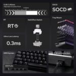 EPOMAKER AULA WIN68 HE Magnetic Keyboard with Adjustable Actuation, Hall Effect Keyboard with 0.3ms Latency, 65% Wired Compact Keyboard, 8000 Hz Polling Rate, Hot-Swap (Black) - Image 2