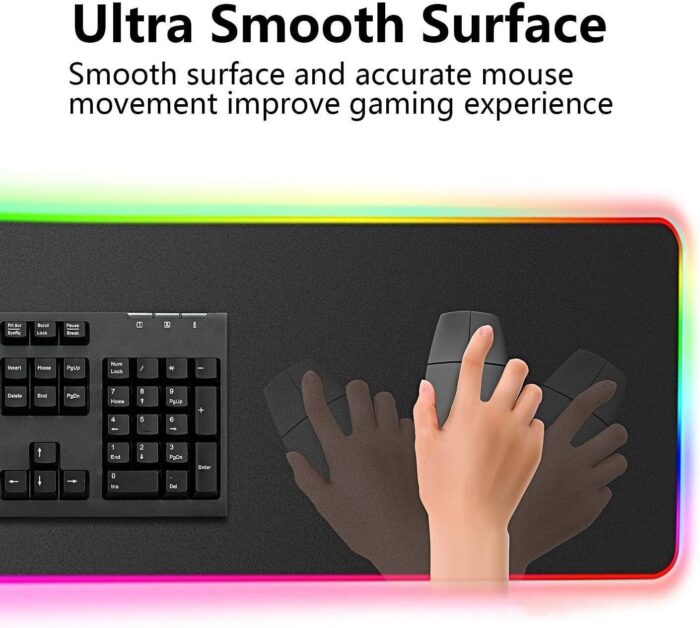 Goodstuff Rgb Gaming MoUSe Pad, Extra Large Soft Led Extended MoUSe Pad, Anti-Slip Rubber Base Computer Keyboard Mat - Image 4