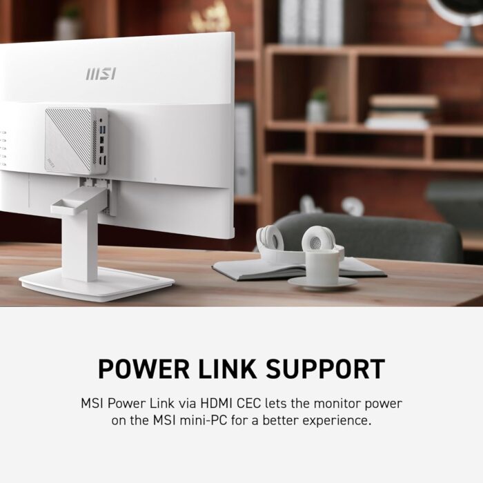 MSI Pro MP2412W 24" VA 1920 x 1080 (FHD) Computer Monitor, 100Hz, Free-Synch, HDMI, DisplayPort, VESA Mountable, Tilt, 1ms, White - Image 3