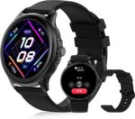 PEJE Smart Watch - Smart Watches For Men,1.43" AMOLED, Muslim Prayer Alerts, 120+ Sports Modes, SpO2/HR/Sleep Tracker, IP68 Waterproof Smartwatch, iOS/Android - Perfect for Men. (Black)