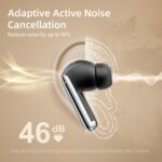 QCY MeloBuds Pro Adpative Active Noise Cancelling Wireless Earbuds, Reduce Noise by Up to 99%, Wireless LDAC Hi-Res Audio Bluetooth 5.3 Earphones, 34H Playtime, Comfortable Fit, Custom EQ via App - Image 2